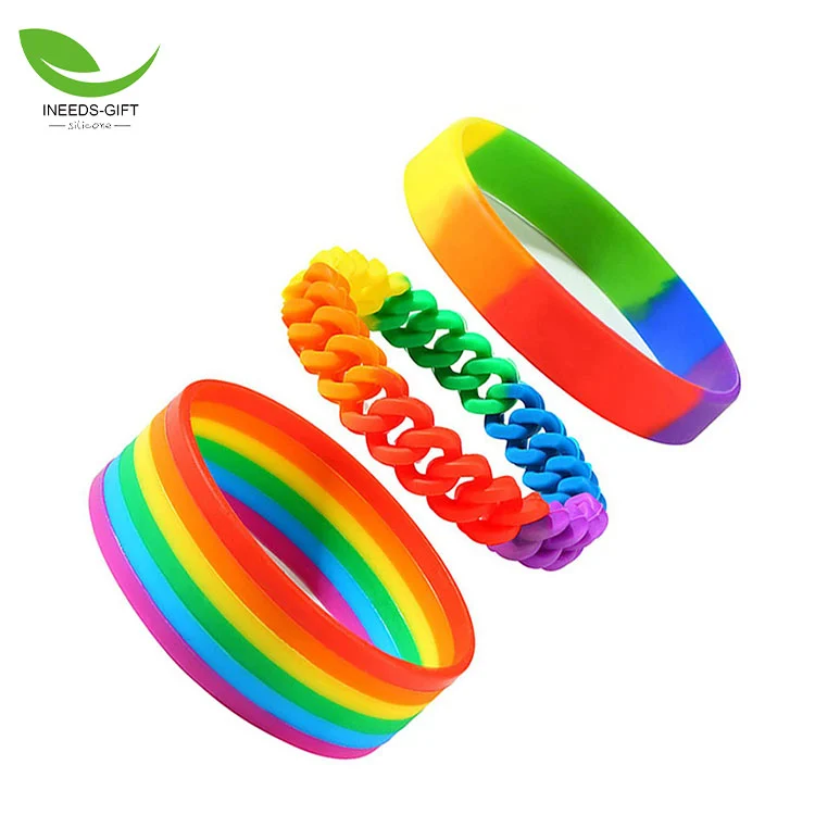สร้อยข้อมือซิลิโคน Rainbow Twist